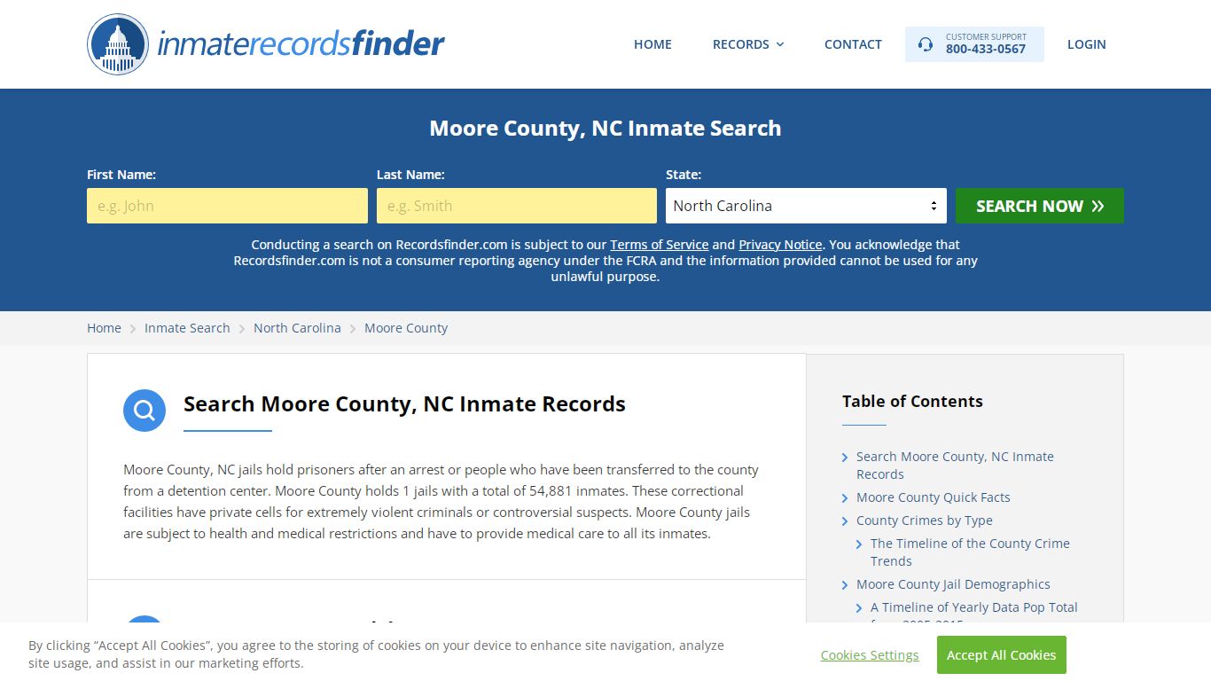 Moore County, NC Inmate Lookup & Jail Records Online